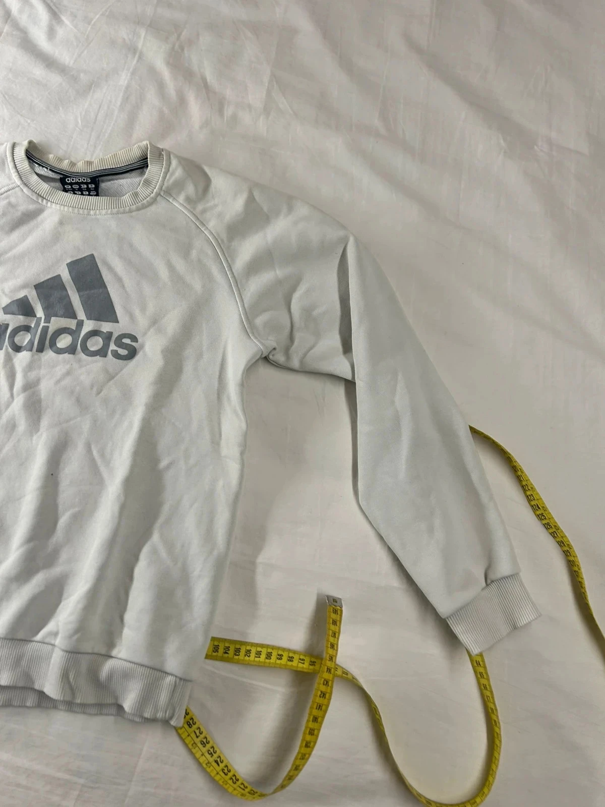 Vintage white adidas retro 90s 2000s style sweater – photo 3